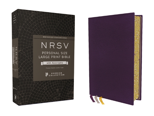 NRSV, Personal Size Large Print Bible with Apocrypha, Premium Goatskin Leather, Purple, Premier Collection, Printed Page Edges, Comfort Print
NRSV, Personal Size Large Print Bible with Apocrypha, Premium Goatskin Leather, Purple, Premier Collection, Printed Page Edges, Comfort Print