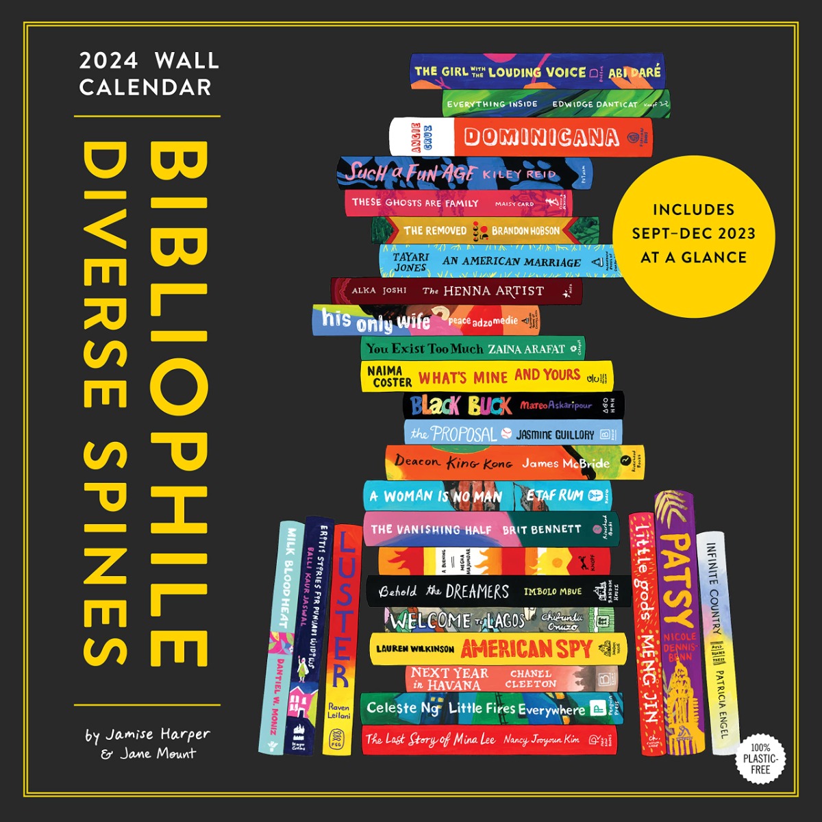 

2024 Wall Calendar. Bibliophile Diverse Spines
