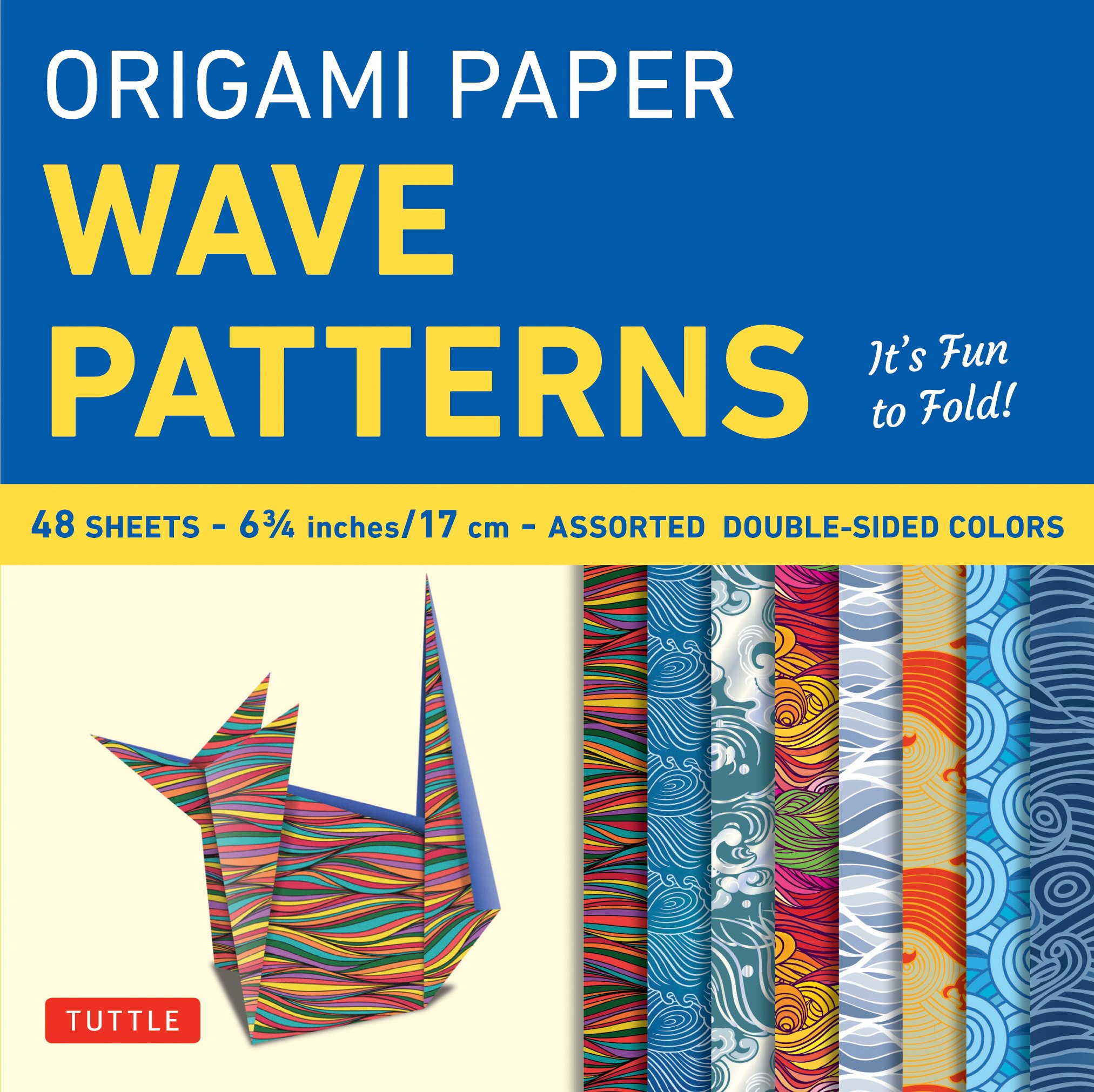 

Origami Paper. Wave Patterns. 48 Sheets