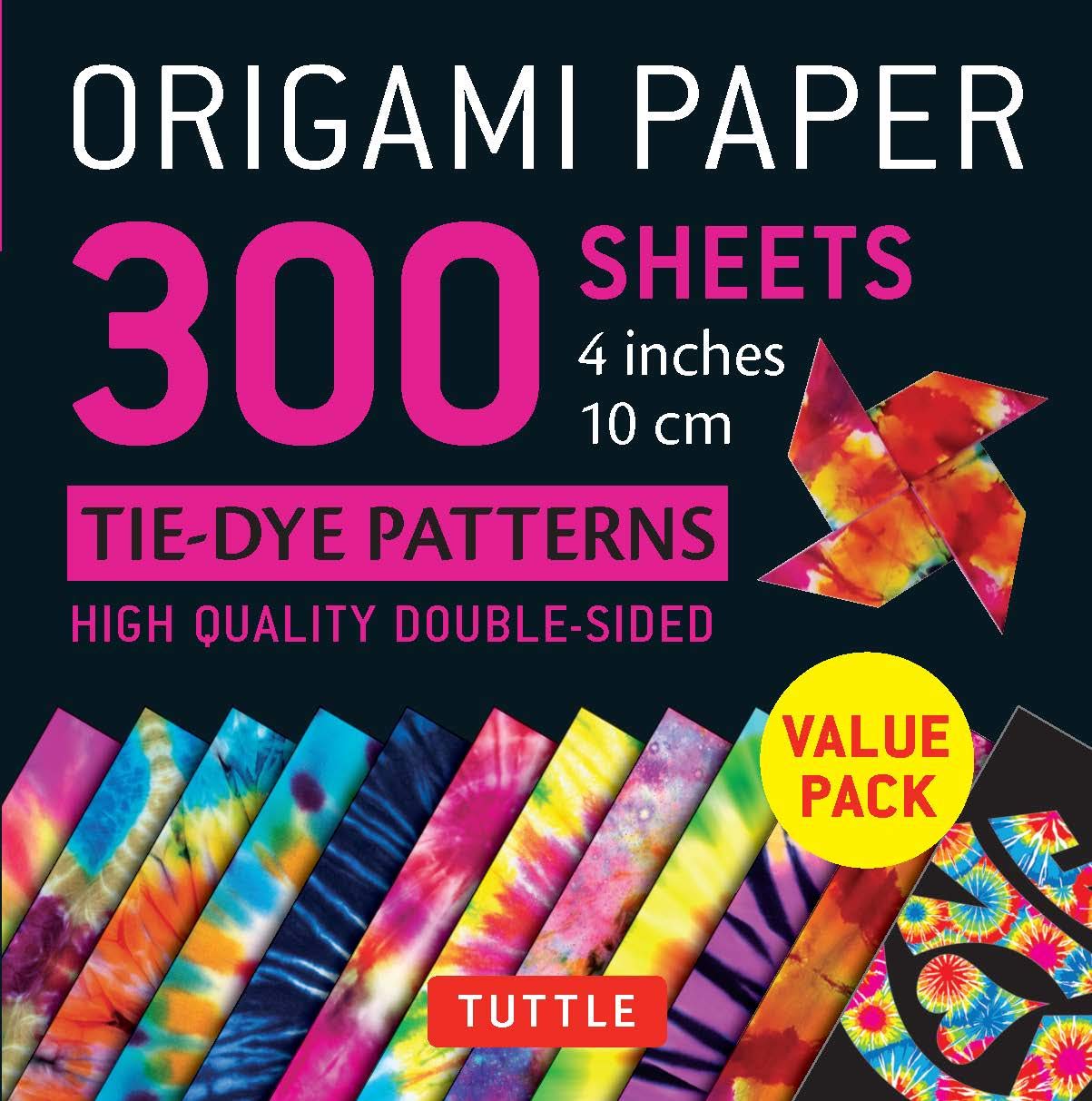

Origami Paper. 300 sheets. Tie-Dye Patterns. 10 cm