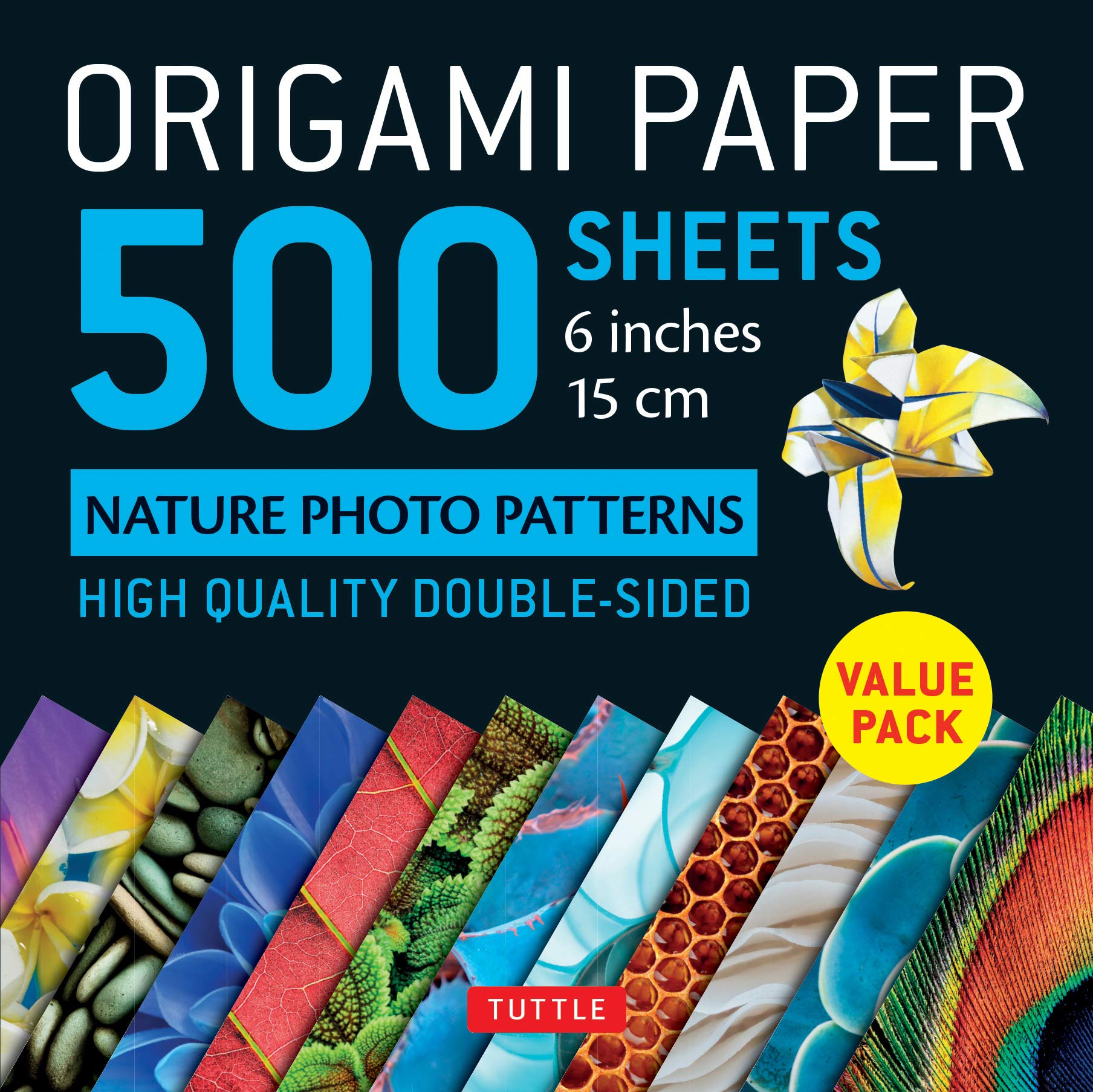 

Origami Paper. 500 sheets. Nature Photo Patterns. 15 cm