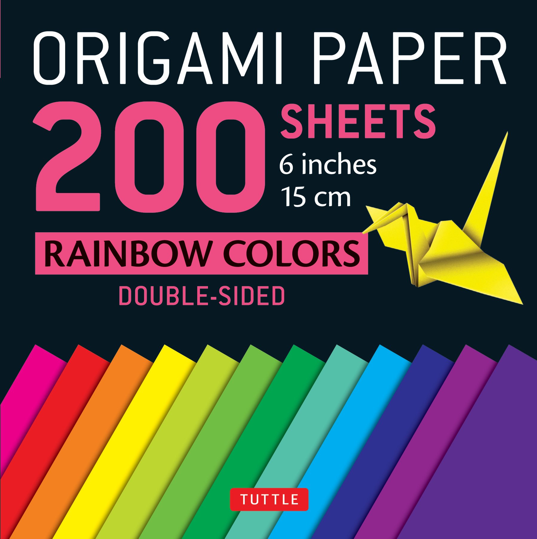 

Origami Paper. 200 Sheets. Rainbow Colors. 15 cm