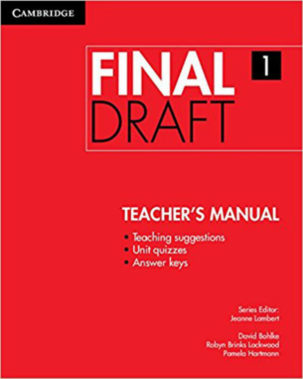 [object Object] «Final Draft Level 1 Teacher's Manual», авторов Робин Бринкс Локвуд, Дэвид Болке, Памела Хартманн - фото №1