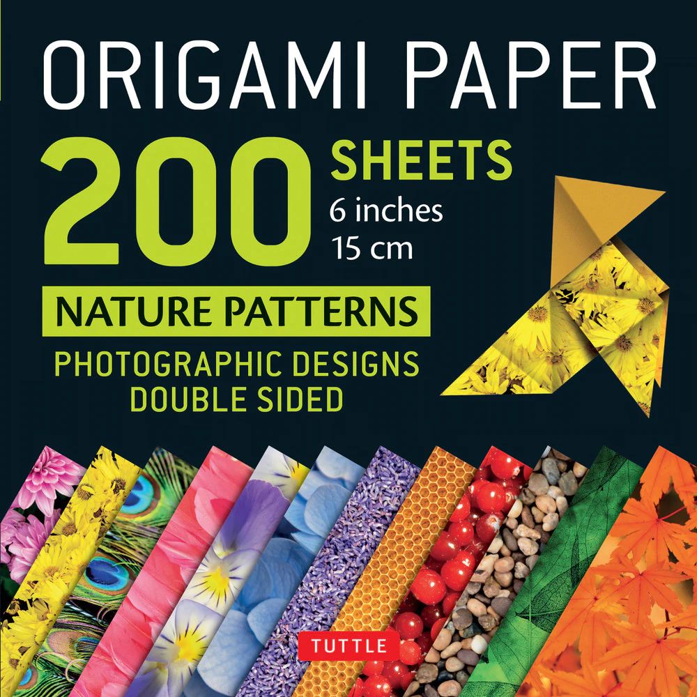 

Origami Paper. 200 Sheets. Nature Patterns. 15 cm