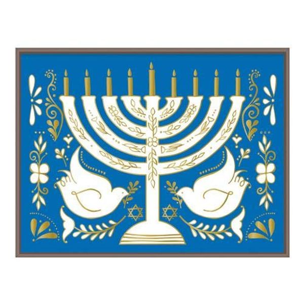 

Hanukkah Menorah Embellished Notecards
