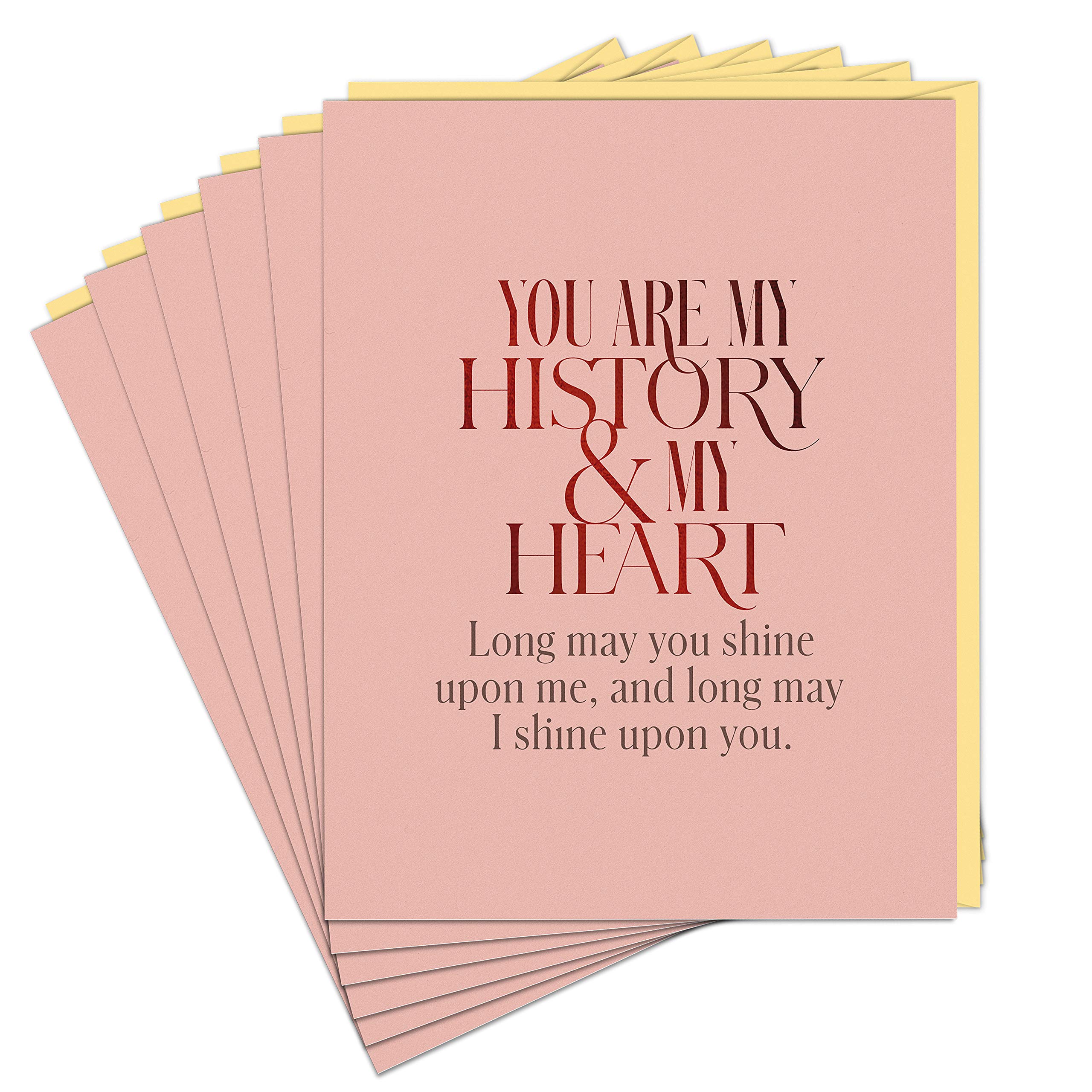 

Elizabeth Gilbert You Are My History and My Heart Card (Pack of 6)