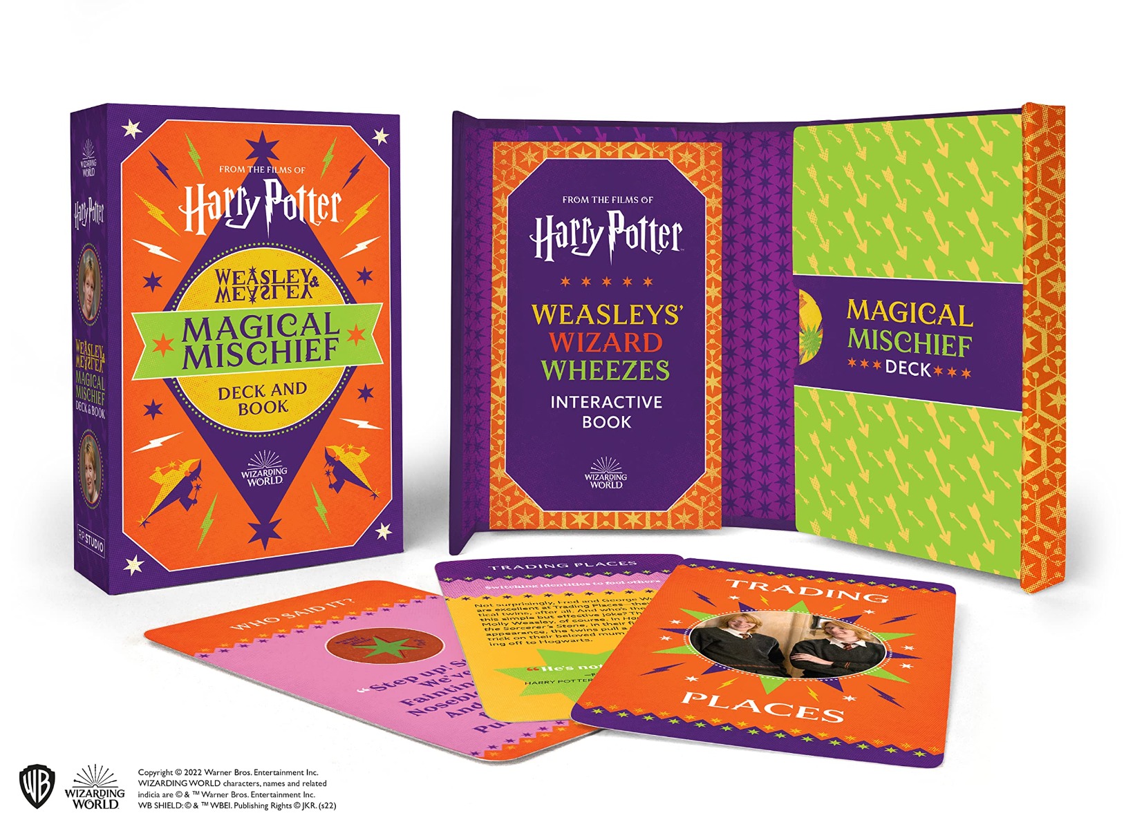 [object Object] «Harry Potter Weasley & Weasley Magical Mischief Deck and Book», автор Дональд Лемке - фото №1