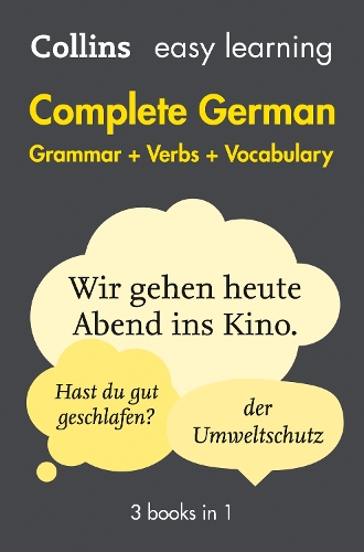 Easy Learning German Complete Grammar, Verbs and Vocabulary 