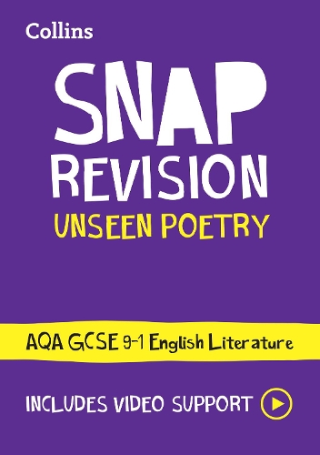 

AQA Unseen Poetry Anthology Revision Guide: Ideal for the 2024 and 2025 Exams