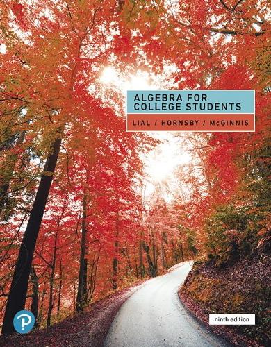 

Algebra for College Students