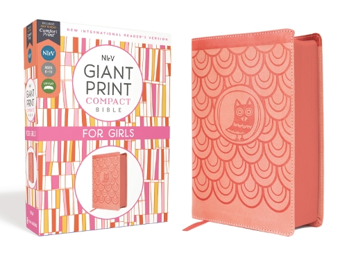

NIrV, Giant Print Compact Bible for Girls, Leathersoft, Peach, Comfort Print