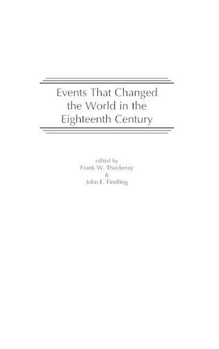 

Events That Changed the World in the Eighteenth Century