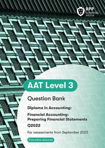 

AAT Financial Accounting: Preparing Financial Statements: Question Bank