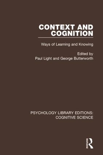 [object Object] «Context and Cognition: Ways of Learning and Knowing» - фото №1