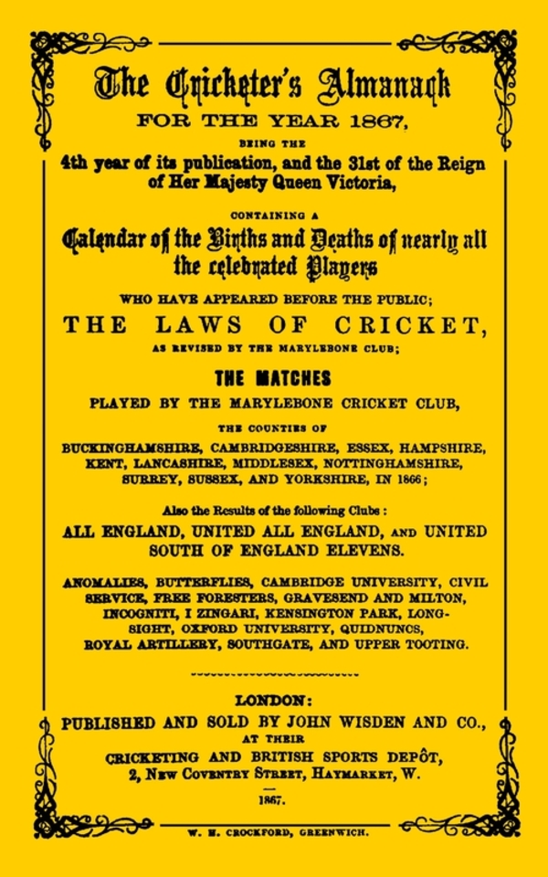 

Wisden Cricketers' Almanack 1867