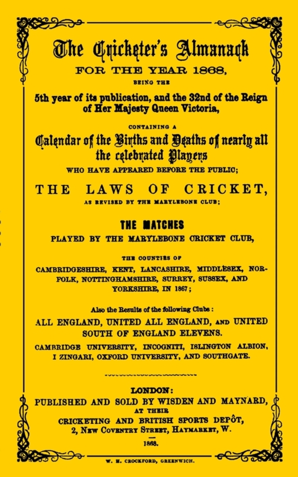 

Wisden Cricketers' Almanack 1868