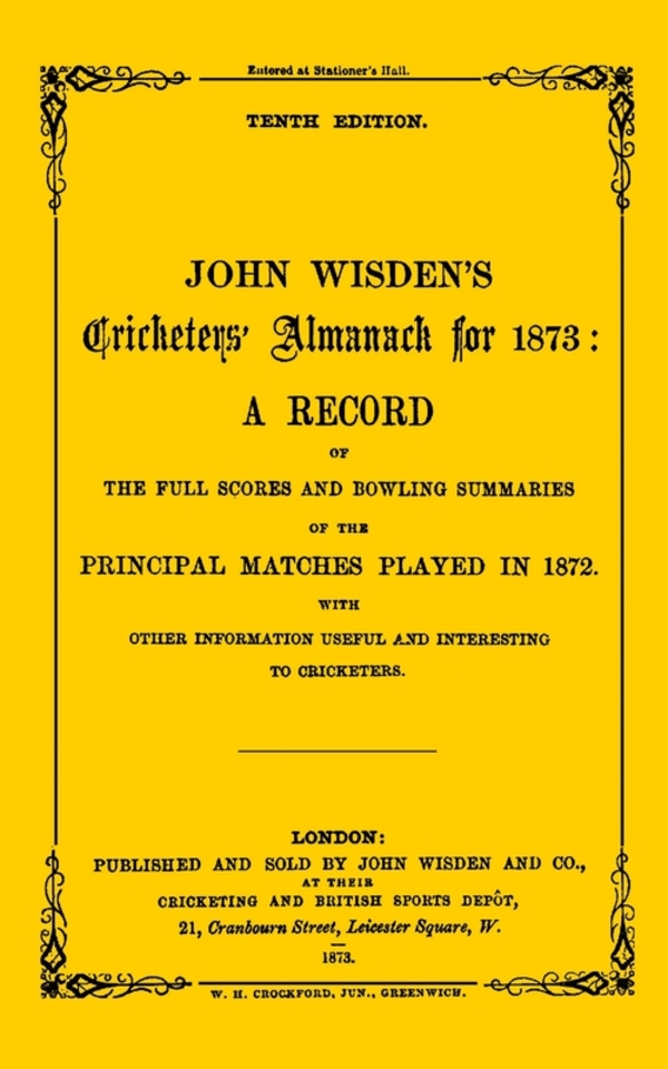 [object Object] «Wisden Cricketers' Almanack 1873» - фото №1