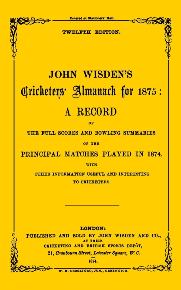 

Wisden Cricketers' Almanack 1875