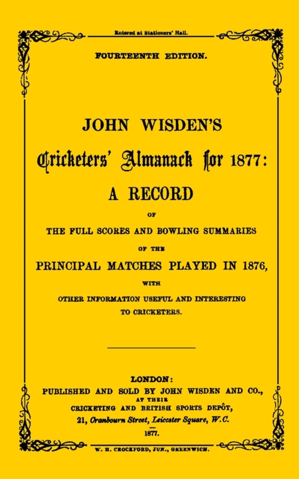 

Wisden Cricketers' Almanack 1877