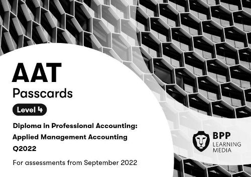 

AAT Applied Management Accounting: Passcards