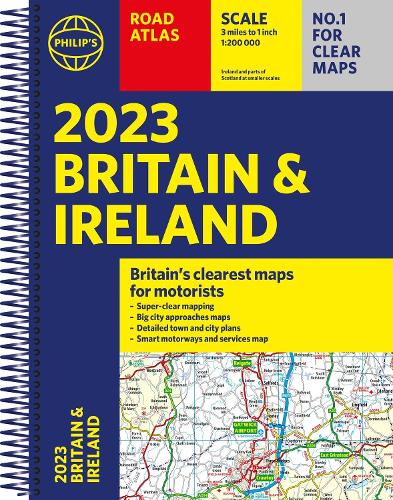 [object Object] «2023 Philip's Road Atlas Britain and Ireland: (A4 Spiral)» - фото №1