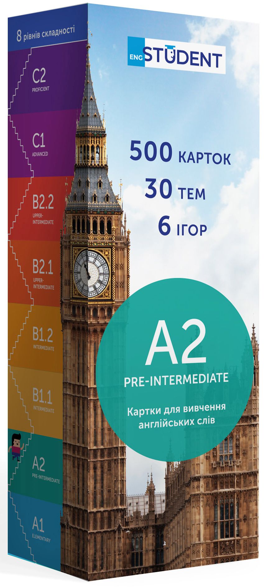 

500 карток для вивчення англійської мови. A2 Pre-Intermediate