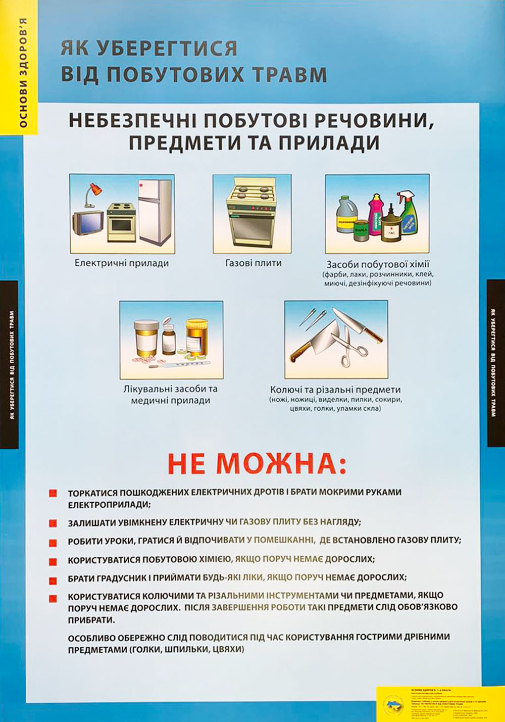 

Як уберегтися від побутових травм. Плакат