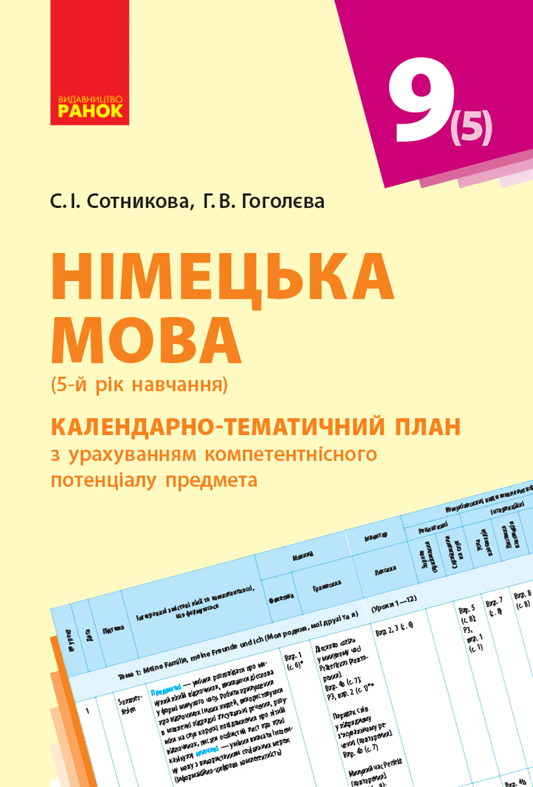 

Німецька мова. 9 клас. Календарно-тематичний план