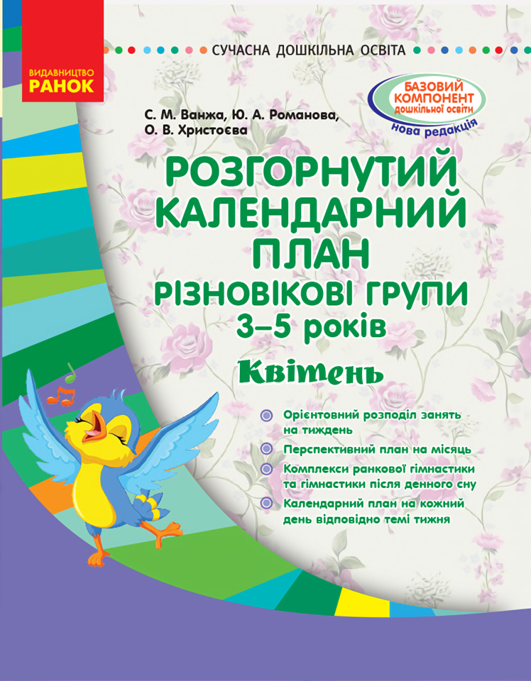 

Розгорнутий календарний план. 3–5 років. Квітень
