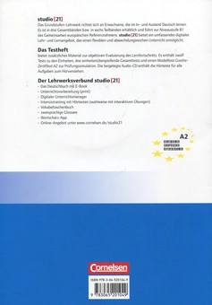 Паперова книга «Studio [21] Grundstufe A2: Gesamtband. Testheft (+CD Audio)», автор Неллі Паземанн - фото №2 - мініатюра