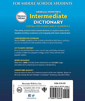 Паперова книга «Merriam-Webster's Intermediate Dictionary. For Students Grades 6-8, Ages 11-14. Revised and updated» - фото №3 - мініатюра