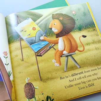 Паперова книга «When Lion Feels Shy», автор Джема Кері - фото №4 - мініатюра