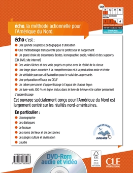 Паперова книга «Echo pour l'Amérique du Nord - Niveau A1 - livre de l'élève + DVD Rom + Livre we - Livre + CD audio», авторів Джекі Жирарде, Жак Паже - фото №2 - мініатюра