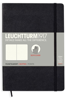  «Нотатник Leuchtturm1917 Medium точки чорний (324804)», бренду Leuchtturm1917 - фото №1 - мініатюра
