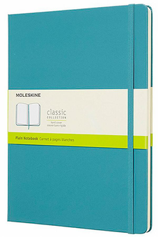  «Блокнот Moleskine Classic большой нелинованный океанский синий (QP092B35)», бренда Moleskine - фото №1 - миниатюра