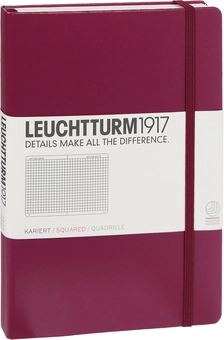  «Блокнот Leuchtturm1917 в клетку Винный (359694)», бренда Leuchtturm1917 - фото №1 - миниатюра