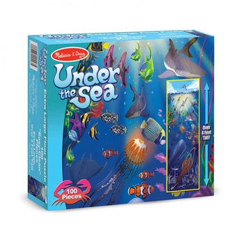  «Пазл напольный Под водой 100 эл Under the Sea Floor Melissa&Doug (MD10443)», бренда Melissa & Doug - фото №2 - миниатюра