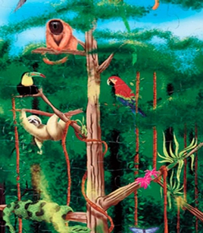  «Пазл напольный Джунгли 100 эл Rain Forest Melissa&Doug (MD10444)», бренда Melissa & Doug - фото №2 - миниатюра