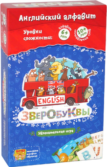  «Настольная игра Банда Умников Зверобуквы English (4623721401732)», бренда Банда Умников - фото №1 - миниатюра