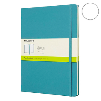  «Блокнот Moleskine Classic большой нелинованный океанский синий (QP092B35)», бренда Moleskine - фото №2 - миниатюра