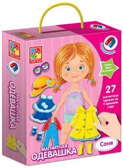  «Магнитная одевашка Vladi Toys Соня (VT3702-07)», бренда VladiToys - фото №1 - миниатюра