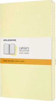  «Набор тетрадей Moleskine Cahier в линию Нежный желтый 3 шт (CH016M23)», бренда Moleskine - фото №1 - миниатюра