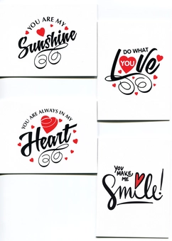 «Набор открыток Bookmarks Love 4 шт (0000000000260)», бренда Bookmarks - фото №1 - миниатюра
