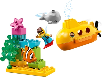  «Конструктор LEGO DUPLO Путешествие субмарины 24 детали (10910)», бренда LEGO - фото №3 - миниатюра