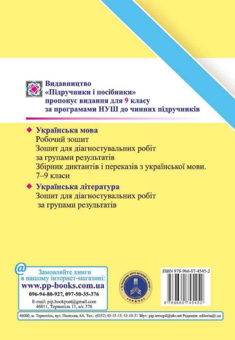 Бумажная книга «Українська мова. Діагностувальні роботи за групами результатів. 9 клас», авторов Галина Панчук, Ольга Приведа - фото №2 - миниатюра