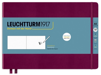 «Скетчбук Leuchtturm1917 Medium Landscape Винный (362367)», бренда Leuchtturm1917 - фото №1 - миниатюра