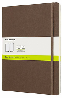  «Блокнот Moleskine Classic большой нелинованный коричневый (QP623P14)», бренда Moleskine - фото №1 - миниатюра