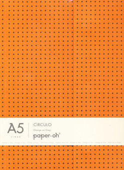  «Нотатник Paper-Oh Circulo A5 помаранчевий на сірому в лінію (OH9014-4)» - фото №1 - мініатюра
