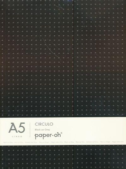 «Нотатник Paper-Oh Circulo A5 чорний на сірому в лінію (OH9010-6)» - фото №1 - мініатюра