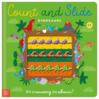 Паперова книга «Count and Slide Dinosaurs», автор Єлена Роджерс - фото №1 - мініатюра